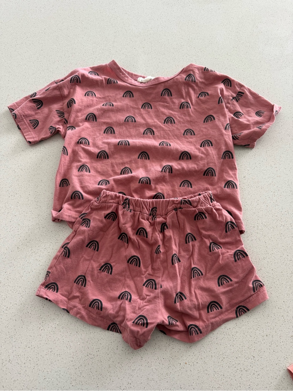 Indy & Pippa  Pink Rainbow Print  Set